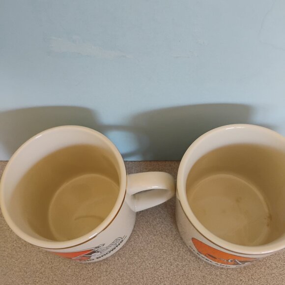 Cleveland Brown Gold Trim Coffee Mugs, set of 2 - Picture 3 of 4
